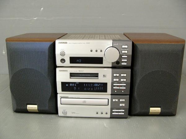 お値下げ　KENWOOD コンポ CD・ラジオ・MD スピーカー　アンプ KENWOOD システムコンポ オーディオ アンプ CD MDスピーカー動作